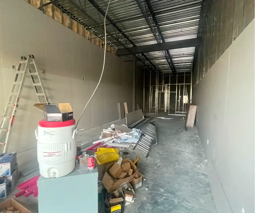 bare bones interior of commercial space