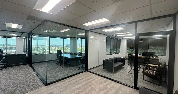 renovated office interior space