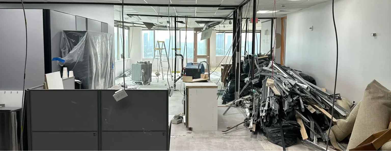 office space being remodeled and renovated