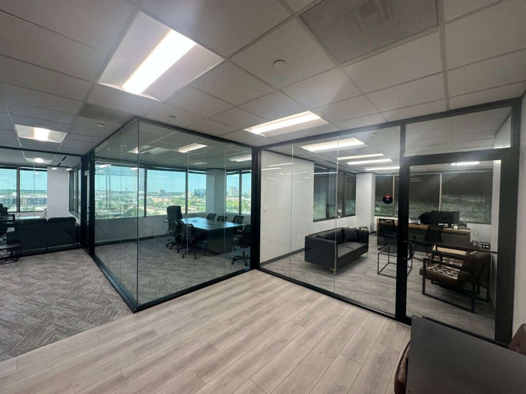 The client wanted a professional office space that combined functionality with a clean, modern design. The vision was to create private offices, a conference room, and collaborative areas that allowed for efficiency without sacrificing style.